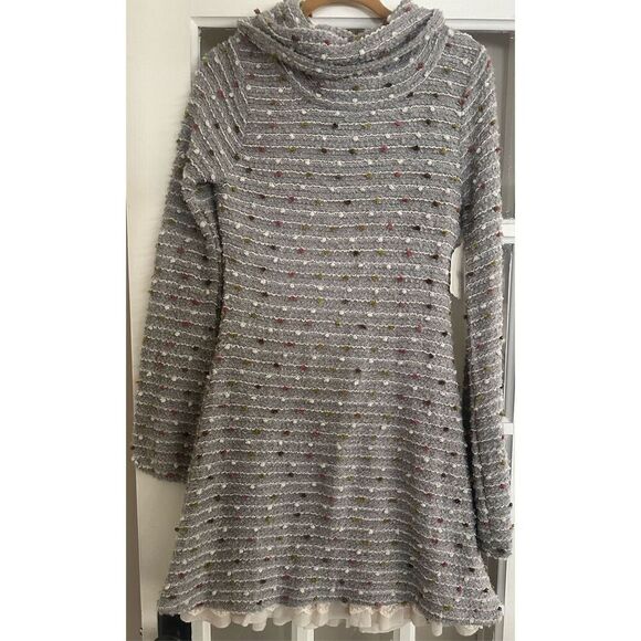 Altar’d State Starlight Lace Hem Cowl Neck Sweater Dress size medium - Picture 1 of 10